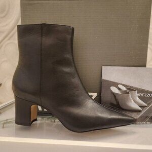 Arezzo Black Leather "Jemma" boots. NIB. Size Various